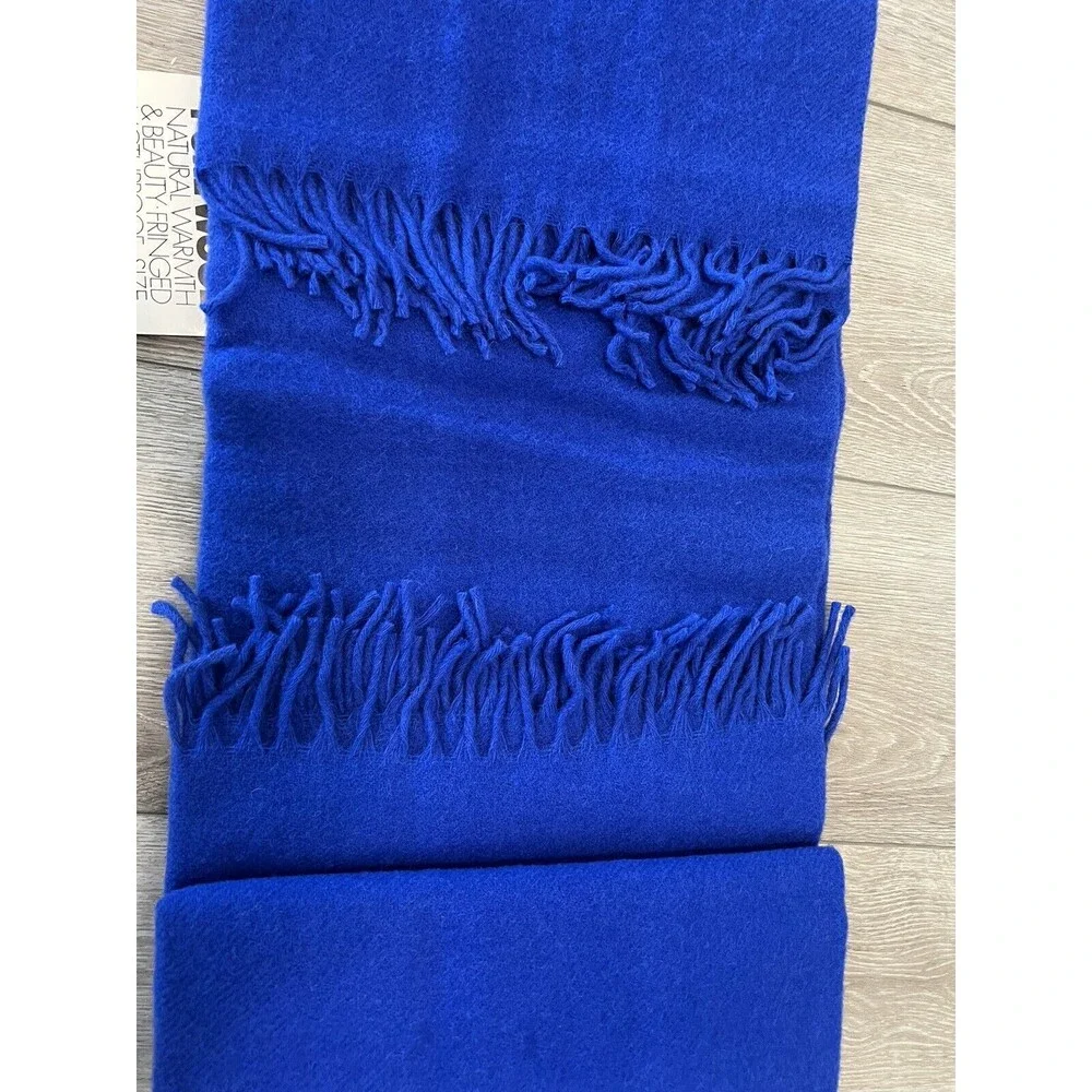 Vintage Faribo University Blue White Wool‎ Blanket W/Case 50 x 60 Never Used New